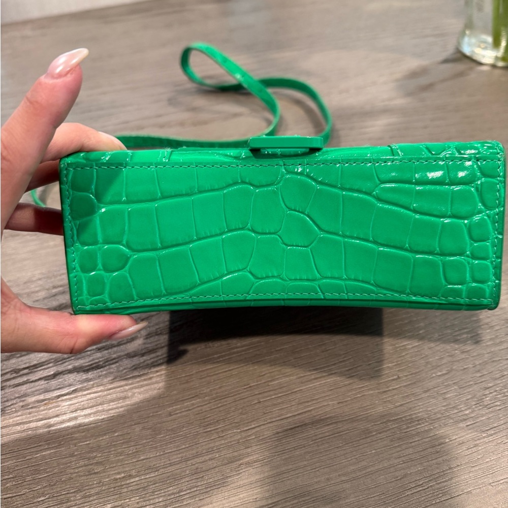 Balenciaga Green Croc-Embossed Handbag - Picture 3 of 6